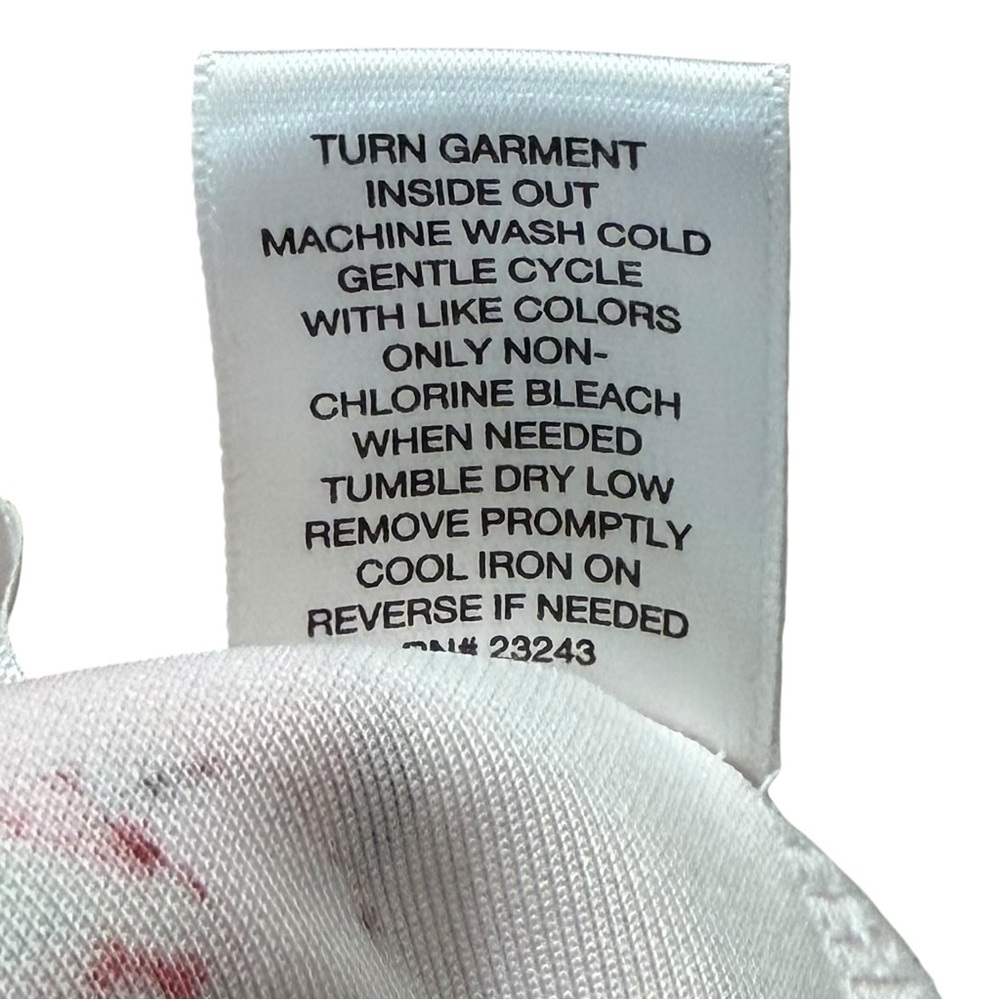 10/25🦋 NY & Co 7th Avenue Design Studio White & Pink Floral Peplum Tank - Medium - Picture 10 of 15